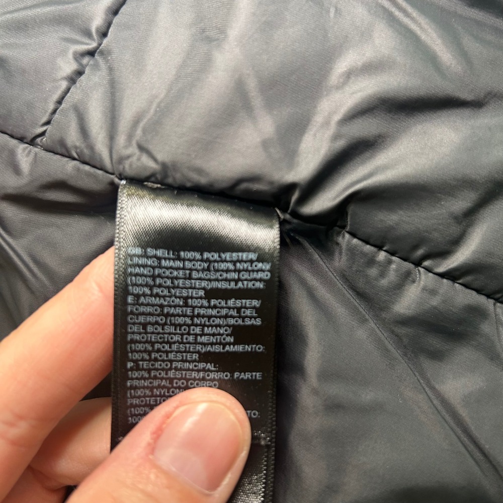 The North Face Puffer Vest Women XS Grey Heathered Insulated Full Zip - Picture 6 of 8